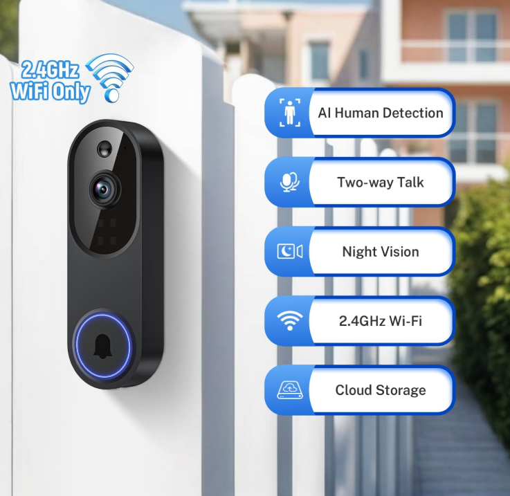 Orbitell Wireless Doorbell with Storage & Motion Detection